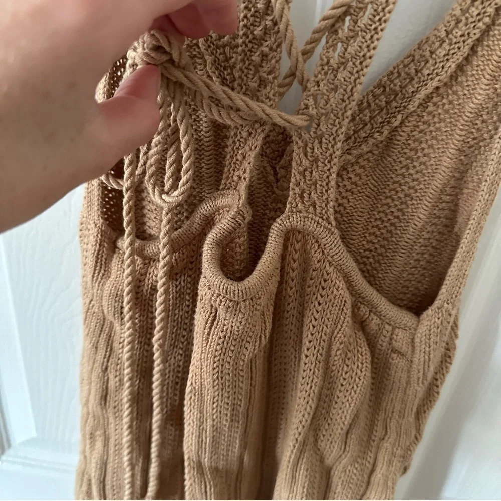 Tan Knit Dress - Picture 2 of 7